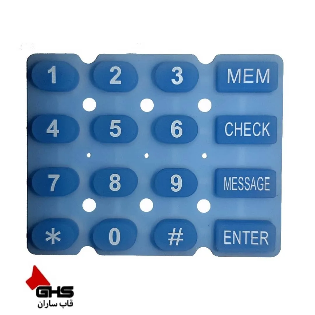 صفحه کلید سیلیکنی(ژلاتینی) استاندارد ۴*۴