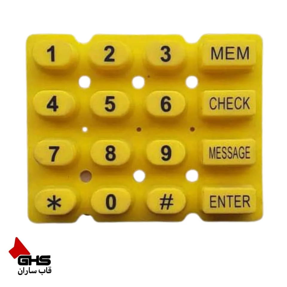 صفحه کلید سیلیکنی(ژلاتینی) استاندارد ۴*۴